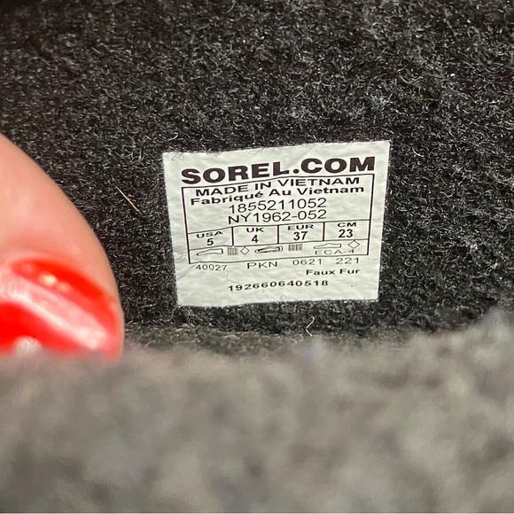 Sorel Yoot Pac insulated waterproof boots gray, teal youth size 5 - Picture 7 of 7